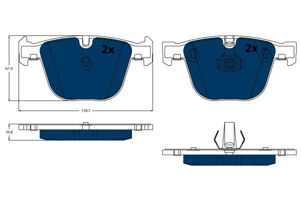 Brake Pad Set, disc brake TRW GDB1502BTE