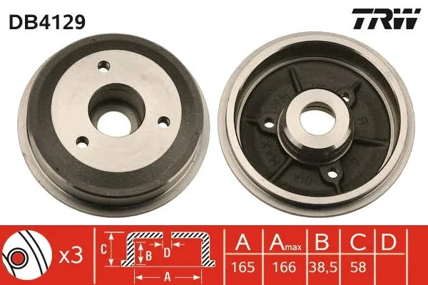 Tambor de Travão TRW DB4129