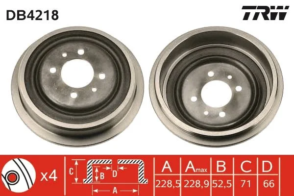 Tambor de Travão TRW DB4218