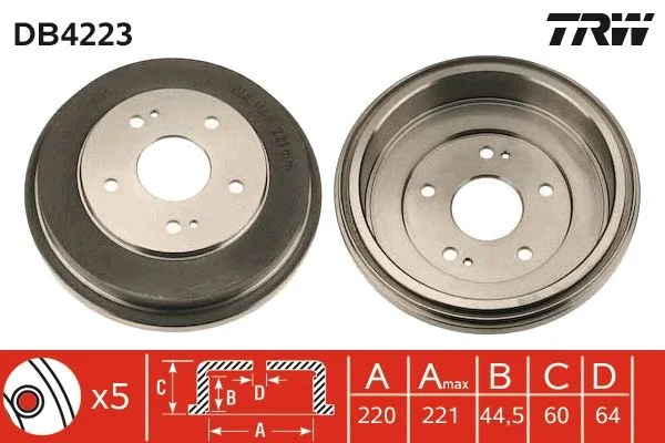 Tambor de Travão TRW DB4223