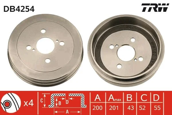 Tambor de Travão TRW DB4254