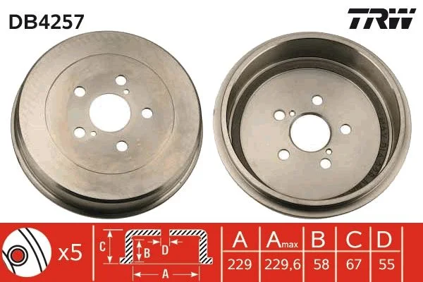 Tambor de Travão TRW DB4257