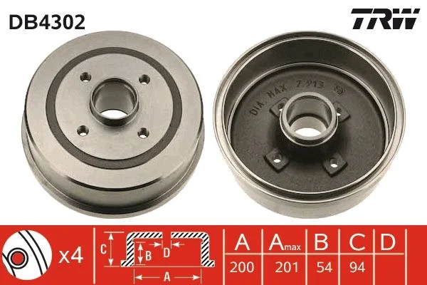Tambor de Travão TRW DB4302
