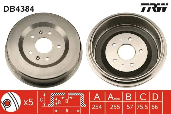 Tambor de Travão TRW DB4384