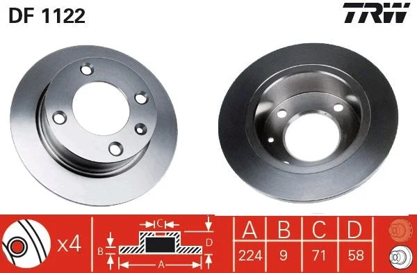 Brake Disc TRW DF1122