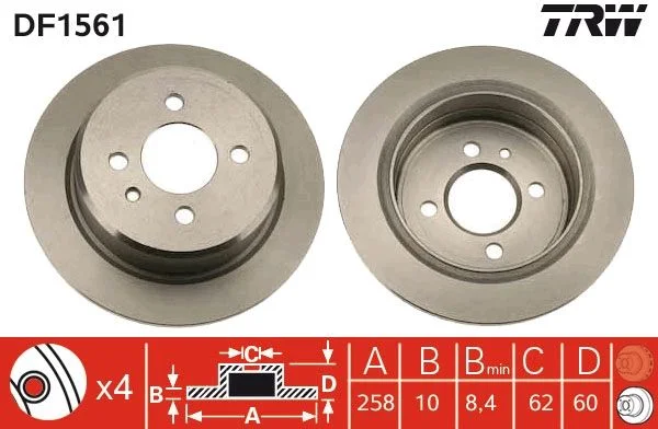 Brake Disc TRW DF1561