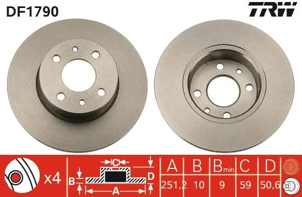 Brake Disc TRW DF1790