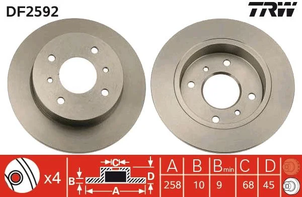 Brake Disc TRW DF2592