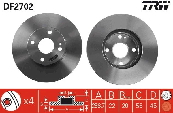 Brake Disc TRW DF2702
