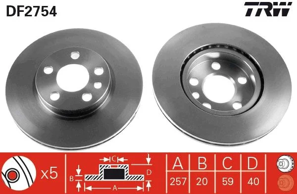 Brake Disc TRW DF2754