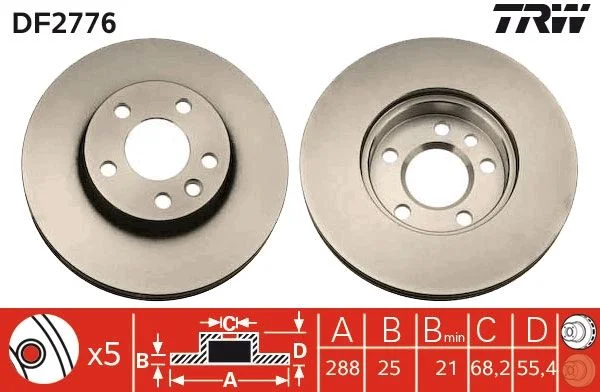 Brake Disc TRW DF2776