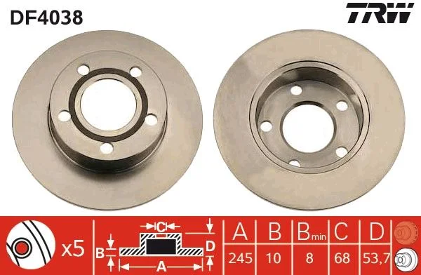 Brake Disc TRW DF4038