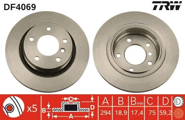 Brake Disc TRW DF4069