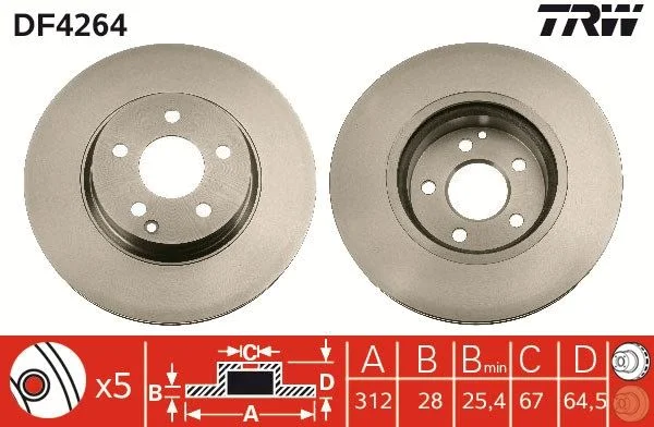 Disco de Travão TRW DF4264