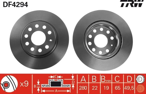Brake Disc TRW DF4294