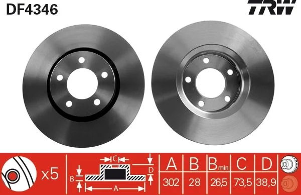 Brake Disc TRW DF4346