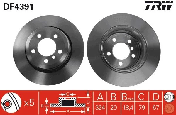 Brake Disc TRW DF4391