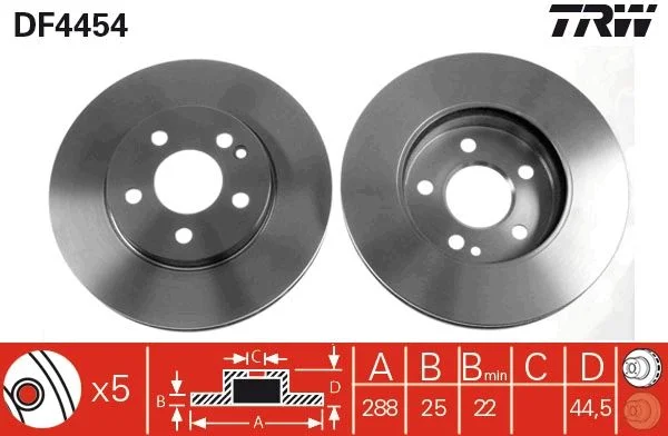 Brake Disc TRW DF4454
