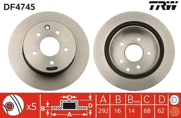 Brake Disc TRW DF4745