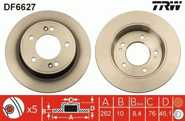 Brake Disc TRW DF6627