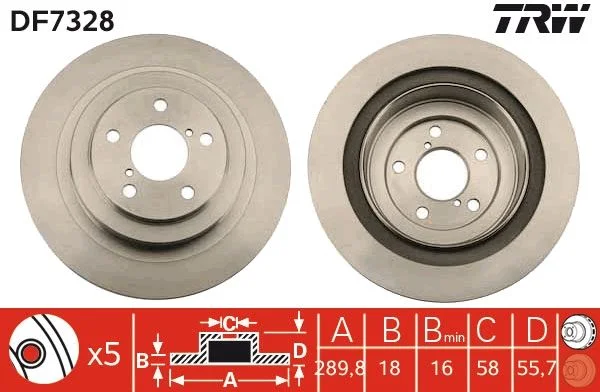 Brake Disc TRW DF7328