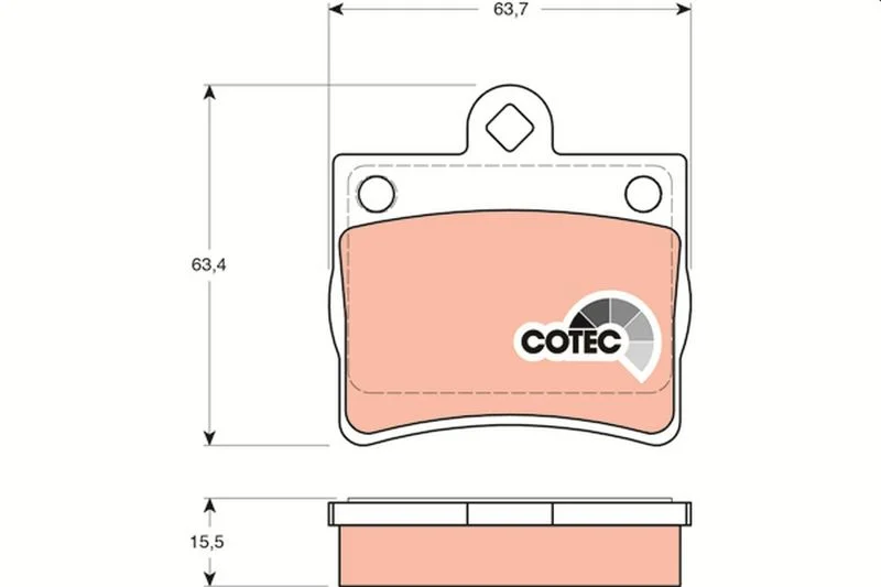 Conjunto de pastilhas de travão de disco TRW GDB1283
