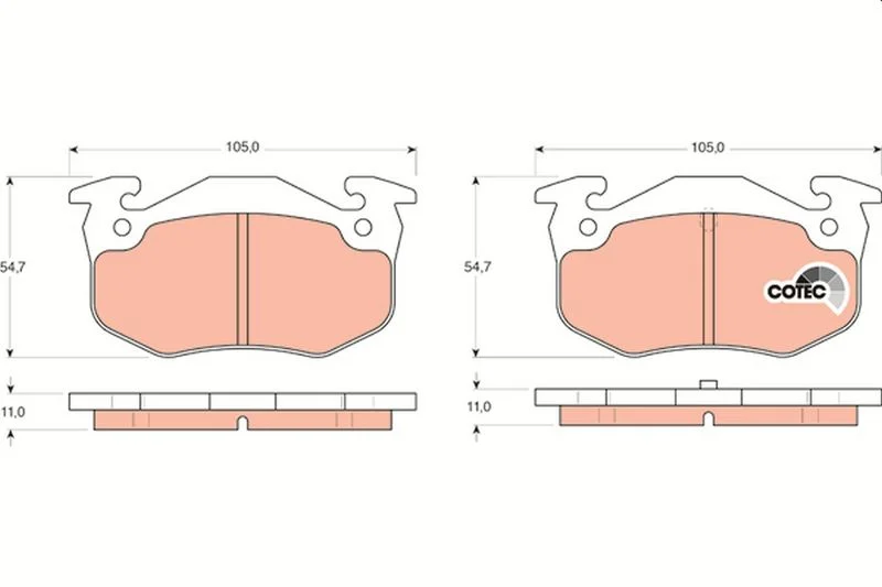 Conjunto de pastilhas de travão de disco TRW GDB1305