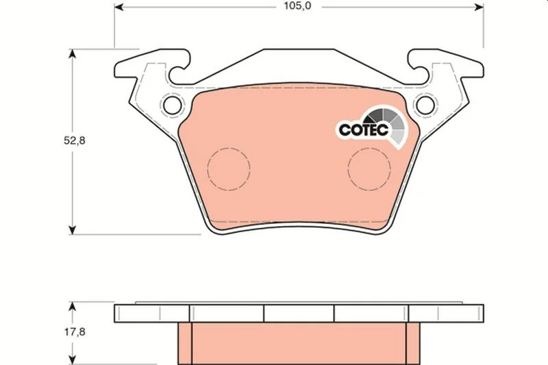 Conjunto de pastilhas de travão de disco TRW GDB1408