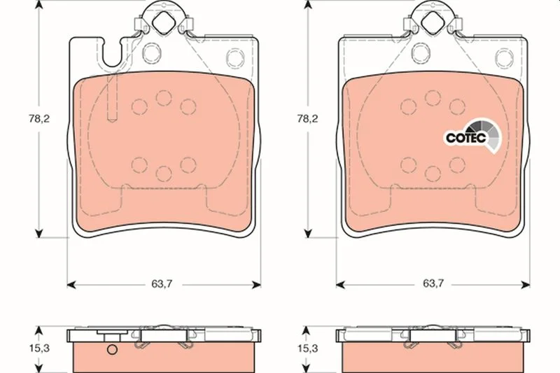 Conjunto de pastilhas de travão de disco TRW GDB1421