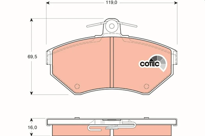 Conjunto de pastilhas de travão de disco TRW GDB1437