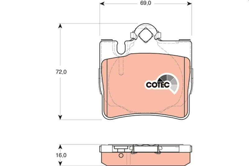 Conjunto de pastilhas de travão de disco TRW GDB1455