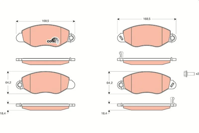 Brake Pad Set, disc brake TRW GDB1461