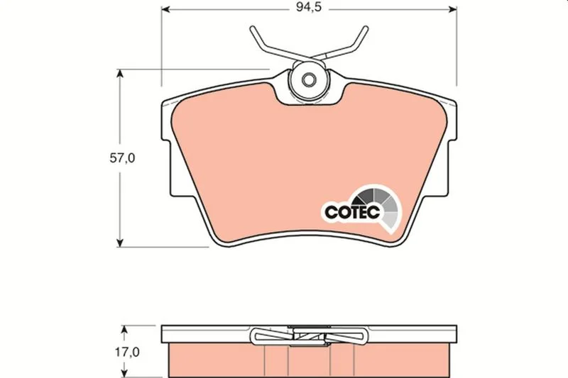 Conjunto de pastilhas de travão de disco TRW GDB1479