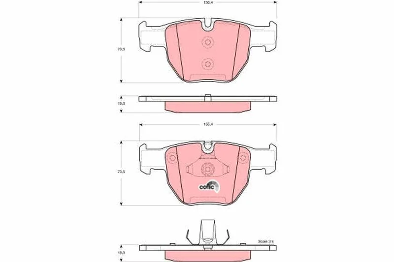 Conjunto de pastilhas de travão de disco TRW GDB1526