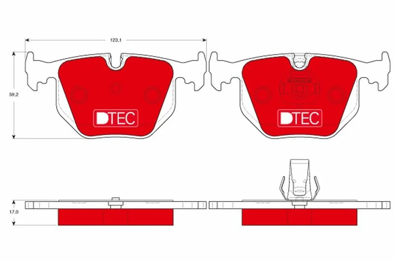Conjunto de pastilhas de travão de disco TRW GDB1530DTE
