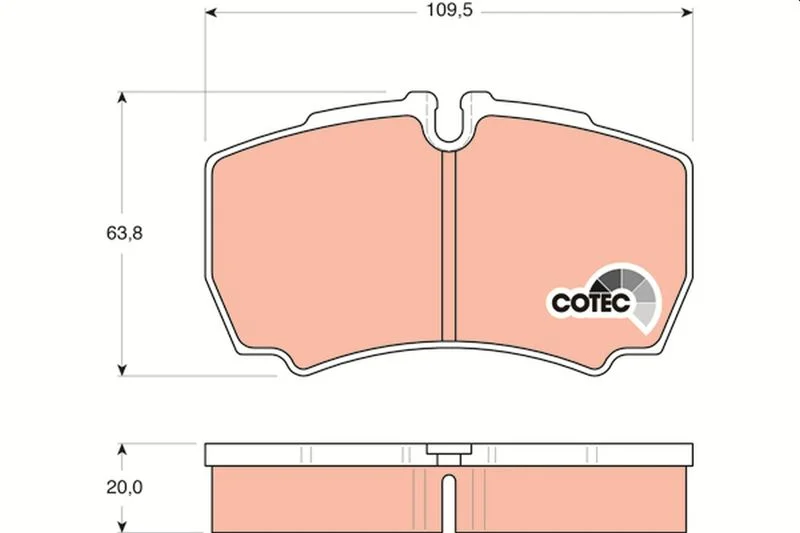Brake Pad Set, disc brake TRW GDB1535