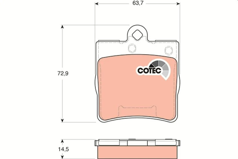 Conjunto de pastilhas de travão de disco TRW GDB1545