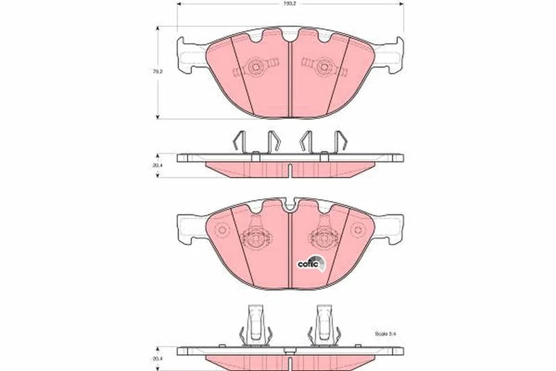 Conjunto de pastilhas de travão de disco TRW GDB1558
