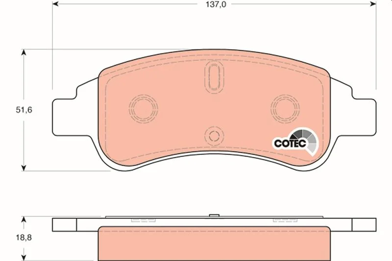 Brake Pad Set, disc brake TRW GDB1563