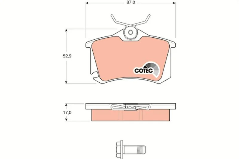 Conjunto de pastilhas de travão de disco TRW GDB1578