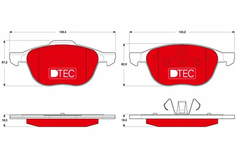 Conjunto de pastilhas de travão de disco TRW GDB1583DTE