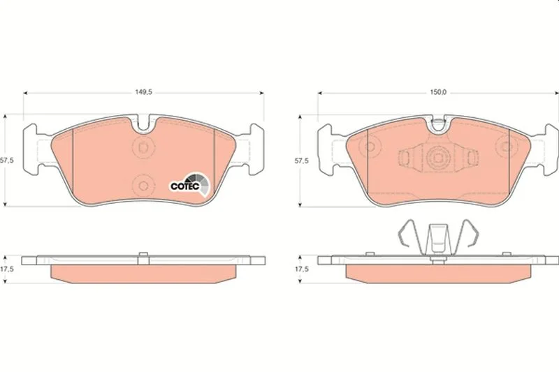 Conjunto de pastilhas de travão de disco TRW GDB1625