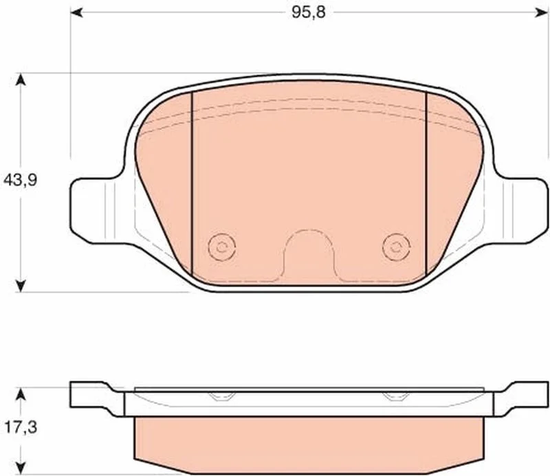 Conjunto de pastilhas de travão de disco TRW GDB1646