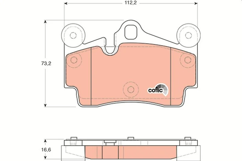 Conjunto de pastilhas de travão de disco TRW GDB1653