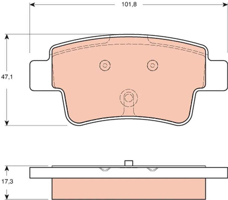 Brake Pad Set, disc brake TRW GDB1656