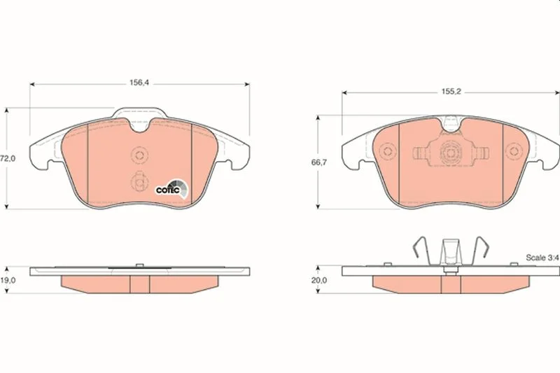 Conjunto de pastilhas de travão de disco TRW GDB1683