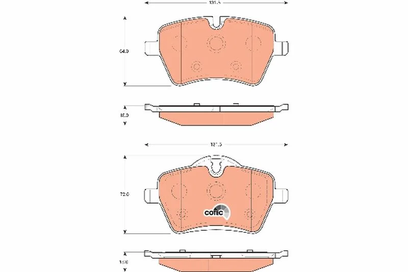 Conjunto de pastilhas de travão de disco TRW GDB1712