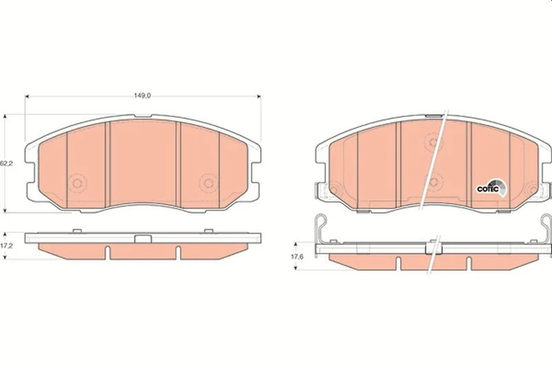 Conjunto de pastilhas de travão de disco TRW GDB1715