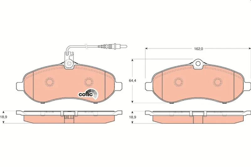 Brake Pad Set, disc brake TRW GDB1718