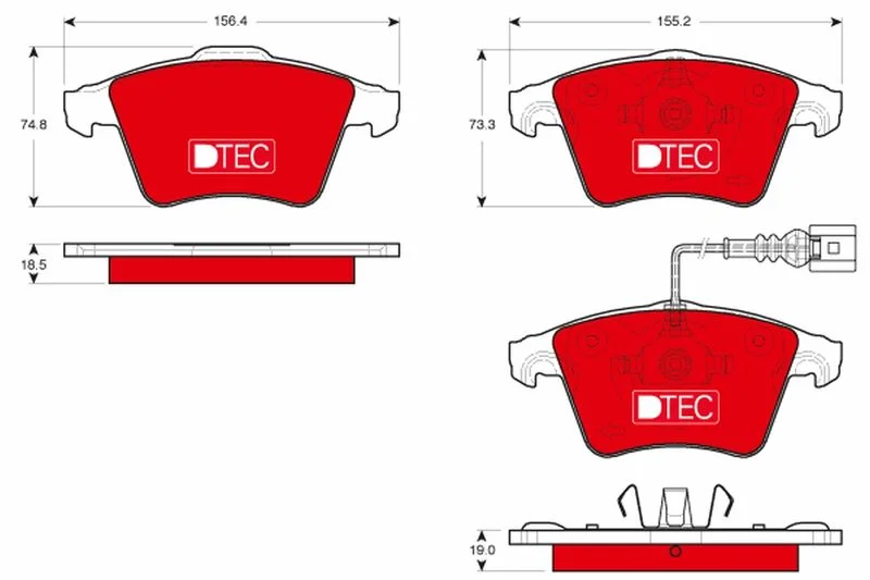 Conjunto de pastilhas de travão de disco TRW GDB1721DTE